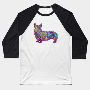 Pembroke Welsh Corgi dog watercolor Baseball T-Shirt